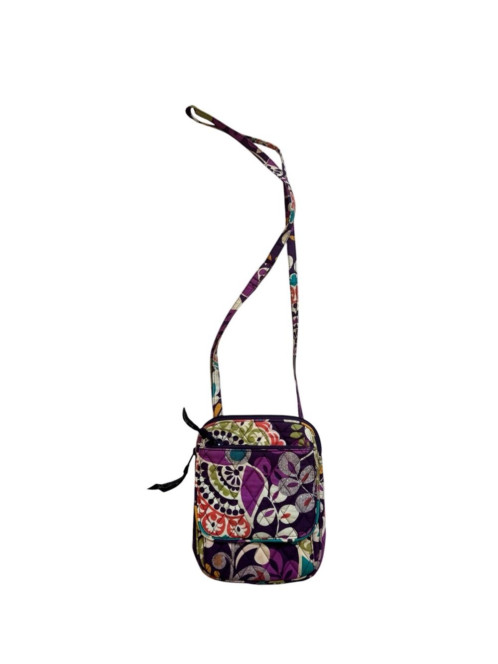 Vera Bradley Mini Hipster Crossbody Purse Plum Crazy Quilted Purse